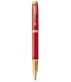 PARKER IM PREMIUM Roller ball pen - Red - Gold trims- Black refill - Fine point - Giftbox