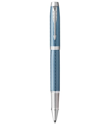 PARKER IM PREMIUM Stylo roller, Bleu gris, Recharge noire pointe fine, Coffret cadeau