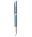 PARKER IM PREMIUM Roller ball pen - Blue Grey - Chrome trims- Black refill - Fine point - Giftbox