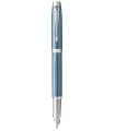 PARKER IM PREMIUM Fountain pen - Blue Grey - Chrome trims - Fine nib - Giftbox