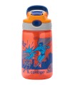Contigo autospout - Trinkflasche für Kinder mit Strohhalm 420 ml - Gizmo Flip Nectarine mit Superhero - 100% auslaufsicher und t