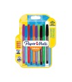Paper Mate Inkjoy 100ST - 10 Ballpoint pens with cap - Assorted  Colours - Medium Point 1.0mm - blister