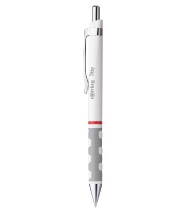 rOtring Tikky Stylo bille léger avec grip en caoutchouc, corps blanc