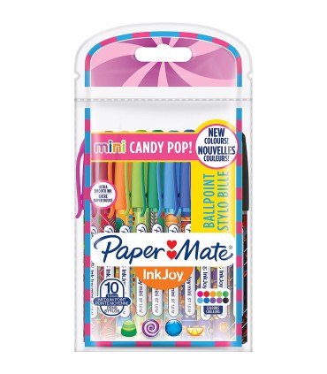Paper Mate stylo bille InkJoy 100 avec capuchon, blister de 4 pièces en  couleurs assorties fun