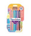 Paper Mate Flair Tropical Vacation - 6 Felt Tip Pens - Assorted  Colours - Medium Point 0.7 mm 