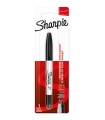 SHARPIE - 1 permanent marker - Black - Fine and Ultra fine point - blister