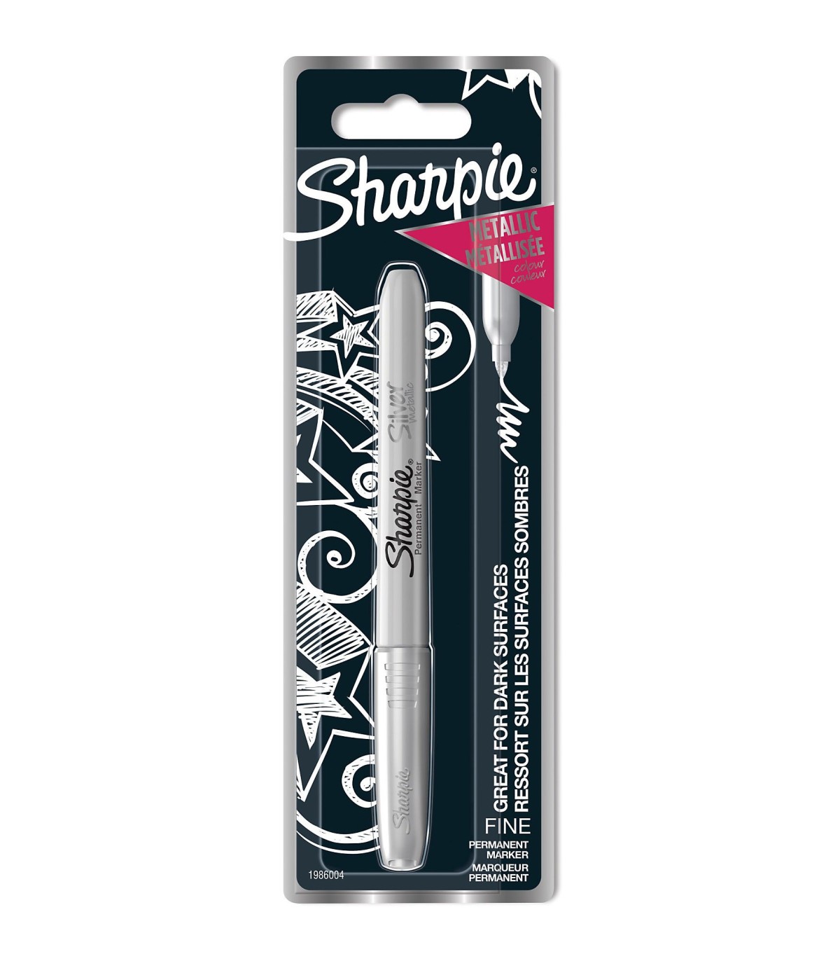 Sharpie Fine Marker Pens - Metallic Colours (Blister of 4