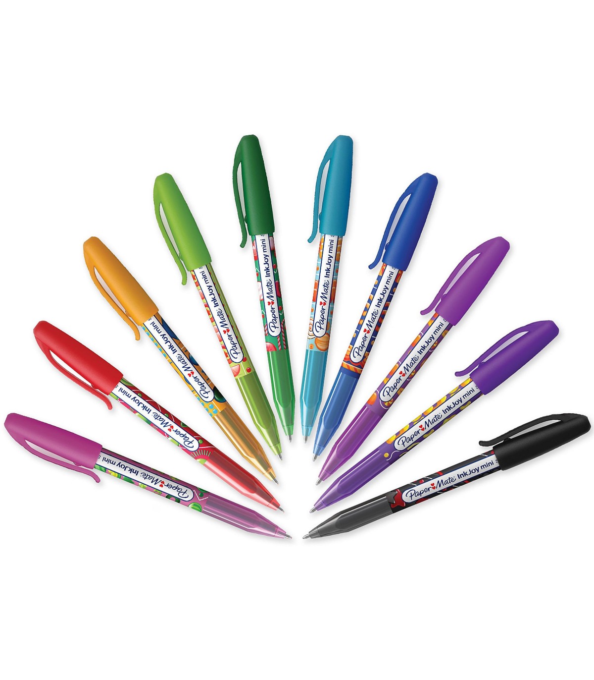 PAPER MATE InkJoy 100ST stylos bille avec bouchon, pointe fine (0,7 mm), assortiment de couleurs classiques