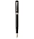 PARKER Duofold Centennial Stylo plume, Noir, Plume moyenne en or 18K, encre noire,  Coffret cadeau