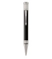 PARKER Duofold Ballpoint Pen, Black barrel, Palladium trims, Medium point, Black ink Refill - Gift box