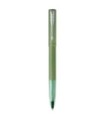 PARKER VECTOR XL Rollerball Pen, green metallic lacquer on brass, fine point black ink refill, Gift box