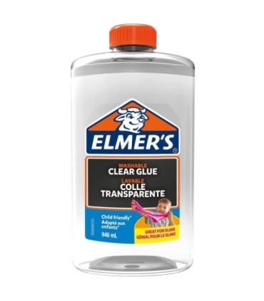 Elmer's kit pour slime pailleté | avec colles pailletées bleue et violette  + 2 flacons le liquide magique activeur pour slime | lot de 4