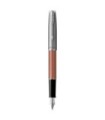 PARKER Sonnet Essentiel fountain pen, Orange, Chrome trims, Fine nib, Black ink cartridge, Gift boxed