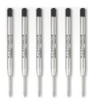 PARKER 6 Quinkflow Ballpoint Pen Refills, Medium Point, Black, Blister Pack