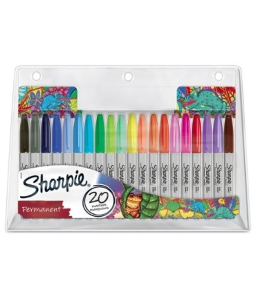 SHARPIE 20 Permanentmarker - gemischte Farben - feine Spitze