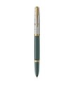 Parker 51  Premium Fountain Pen, Premium Collection, Forest Green, Fine nib, blue and black ink cartridge, Gift box