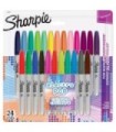 Sharpie Permanent Marker, Electro Pop, Original Farben gemischt, Feine Spitze, 24 Stück