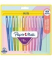Paper Mate Flair 12 Feutres de Coloriage, assortiment de couleurs pastel, pointe moyenne (0,7 mm)