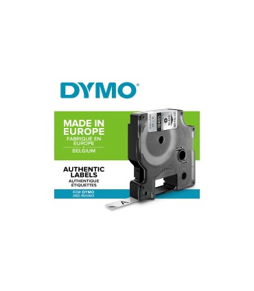 DYMO Rhino - Permanente Polyester-Etiketten, 9mm x 5.5m - Schwarz auf Metallic