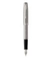 PARKER Sonnet stylo plume, acier inoxydable, attributs palladium, Plume moyenne – Coffret cadeau