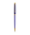 Stylo bille Waterman Hémisphère, laque violette, finition dorée, recharge bleue pointe moyenne, coffret cadeau
