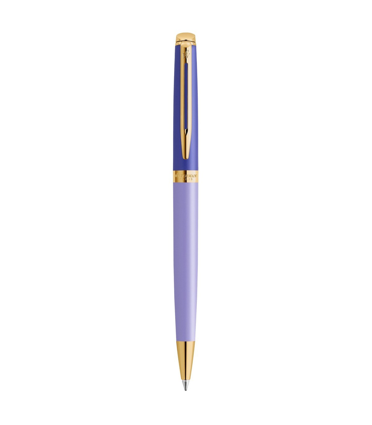 Waterman Hémisphère Kugelschreiber Blaue Tinte Geschenkbox Mattschwarz mit Zierteile aus 23 K Gold Mittlere Spitze 