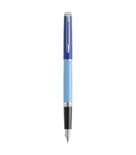 Waterman Hémisphère Füllfederhalter | Metall und blaue Lackierung mit palladiumbeschichteten Zierteilen | Füllfederhalter Feine 