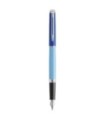 Stylo plume Waterman Hémisphère, laque bleue, finition palladium, plume moyenne en acier inoxydable, coffret cadeau