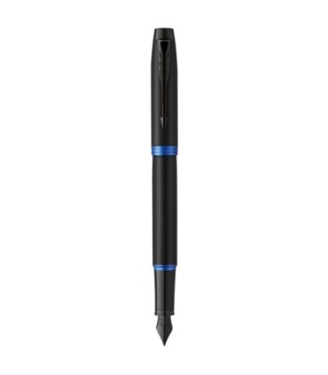 Parker IM stylo plume, laque noire avec attributs or, pointe moyenne