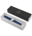 Parker IM Monochrome Fountain Pen, Blue Finish and Trims, Fine Nib, Blue Ink, Gift Box