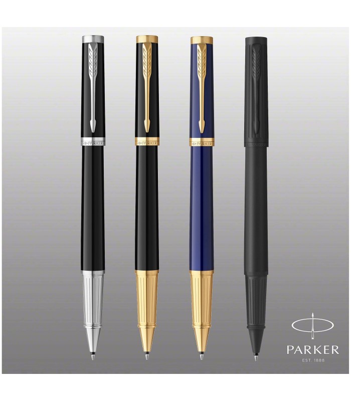 Stylo roller Parker Ingenuity | Core Collection | Bleu Finition or | Encre noire | Coffret cadeau