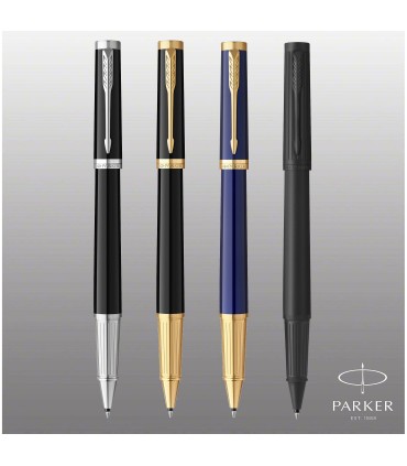 Stylo roller Parker Ingenuity | Core Collection | Bleu Finition or | Encre noire | Coffret cadeau
