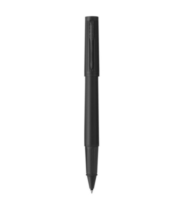 Parker Ingenuity Tintenroller | Core Kollektion | Mattschwarz mit schwarzen Zierteilen | Feine Spitze | Schwarze Tinte | Geschen