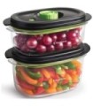 FoodSaver 2 Luftdichte BPA-freie Lebensmittelbehälter für Vakuumiergeräte, 700 ml & 1,2 L (FFC025X)