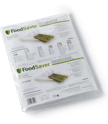 FoodSaver Large Vacuum Sealer Bags | 3.78 L | Keeps Food Fresh up to 5X Longer | Reusable | BPA-Free | 32 Count | FSB3202I