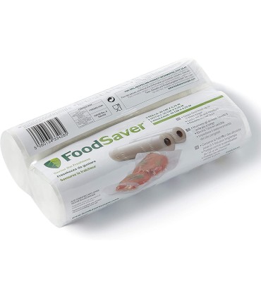 FoodSaver Vacuum Seal Rolls | 20cm x 6.7m | BPA-Free Vacuum Sealer Rolls for Vacuum Sealer Machines | 2 x Vacuum Bag Rolls