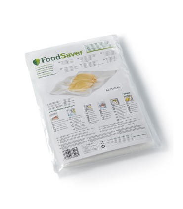 FoodSaver Small Vacuum Sealer Bags | 0.94 L (20.7x29.2 cm) | Keeps Food Fresh up to 5X Longer | Reusable | BPA-Free | 48 Count |