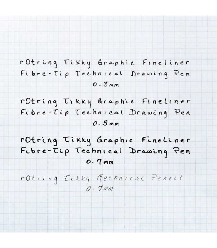 rOtring Tikky Graphic Fibre Tip Pen | 0.30 mm | Black Ink | Burgundy Barrels | Box of 12