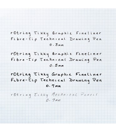 rOtring Tikky Graphic Fibre Tip Pen | 0.30 mm | Black Ink | Burgundy Barrels | Box of 12