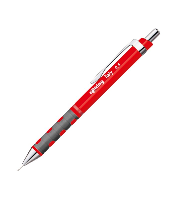 rOtring Tikky Colour-Coded Mechanical Pencils | 0.5 mm | Red Barrel | Box of 12