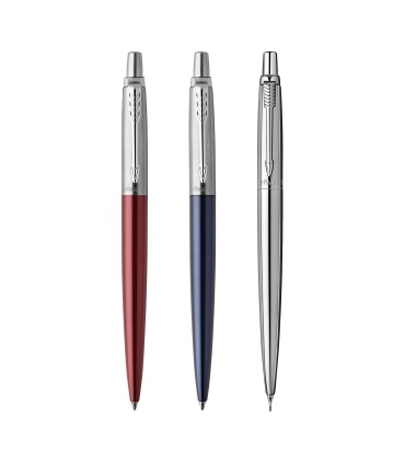 Parker Jotter London Trio Discovery Pack: Ballpoint Pen (Royal Blue), Gel Pen (Red Kensington) & Mechanical Pencil (Stainless St