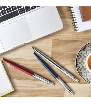 Parker Jotter London Trio Discovery Pack: Ballpoint Pen (Royal Blue), Gel Pen (Red Kensington) & Mechanical Pencil (Stainless St