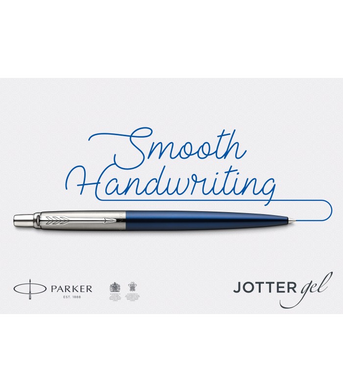 Parker Jotter Gel Pen | Stainless Steel with Chrome Trim | Medium Point Black Ink (0.7 mm)