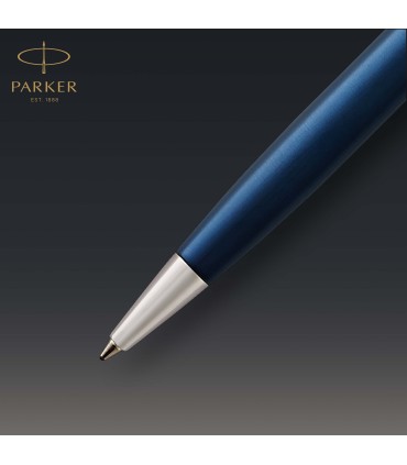 Parker Sonnet Ballpoint Pen | Blue Lacquer with Palladium Trim | Medium Point Black Ink | Gift Box
