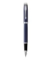 PARKER IM Fountain Pen, Matte Blue, Chrome trims, fine Nib - Giftbox