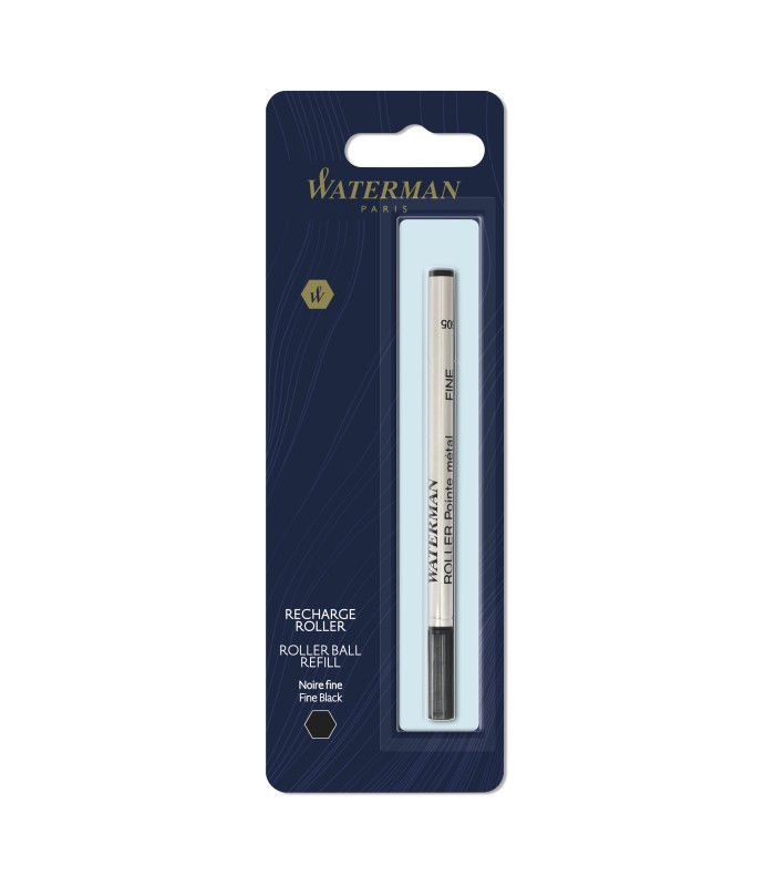 Waterman Rollerball Pen Refill | Fine Point | Black Ink | 1 Count
