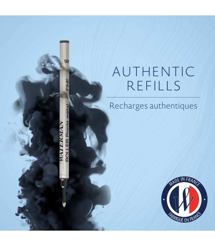 Waterman Rollerball Pen Refill | Fine Point | Black Ink | 1 Count