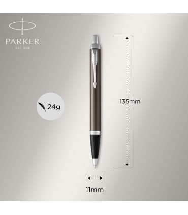 Parker IM Ballpoint Pen | Dark Espresso with Medium Point Blue Ink Refill | Gift Box