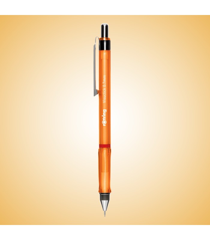 rOtring Visuclick Mechanical Pencil | 0.7 mm | 2B Lead | Lively Orange Barrel | 12 Count