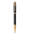 PARKER IM Premium - Rollerball, Black Lacquer, Gold trims, fine Point, Black ink Refill - Giftbox